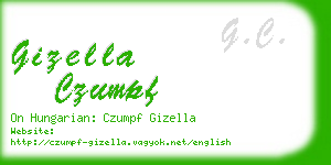 gizella czumpf business card